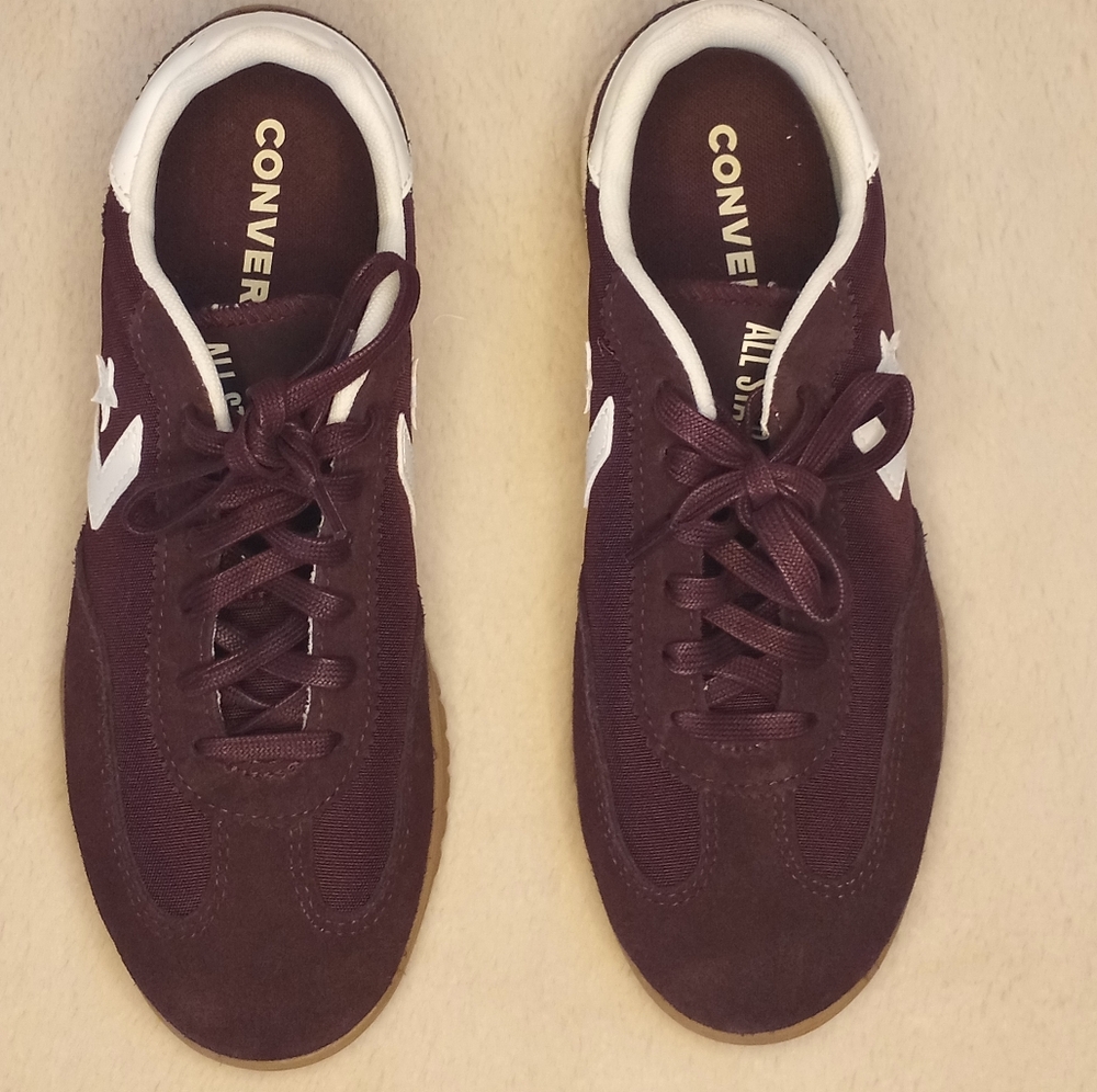 Converse Run Star Casual Maroon Bloodstone Burgundy Streetwear Classic Trainers - Picture 3 of 8